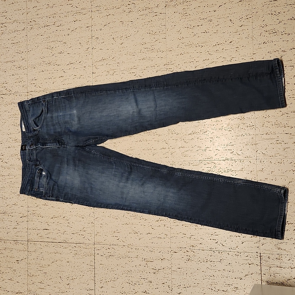 Hugo Boss Dark Navy Blue Fade Slim Fit Jeans Vintage Y2K Orange Label